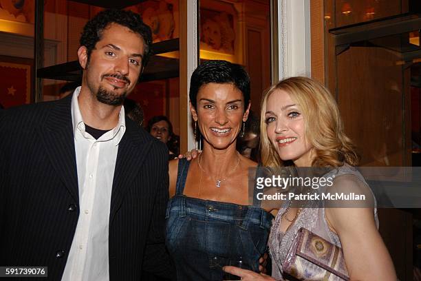 Guy Oseary, Ingrid Casares and Madonna attend Madonna Childrens Book "Lotsa de Casha" published by Callaway Arts and Entertainment at Bergdorf...