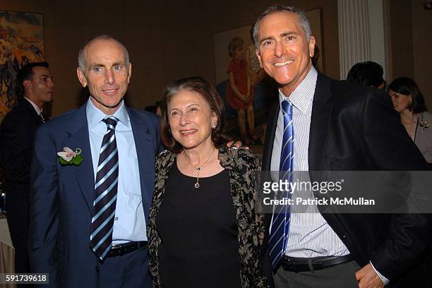 Kevin McCormick, Phyllis Grannd and Jeffrey Seller attend Jeff Robinov and Kevin McCormick of Warner Bros., with Maria Campbell host a Cocktail...