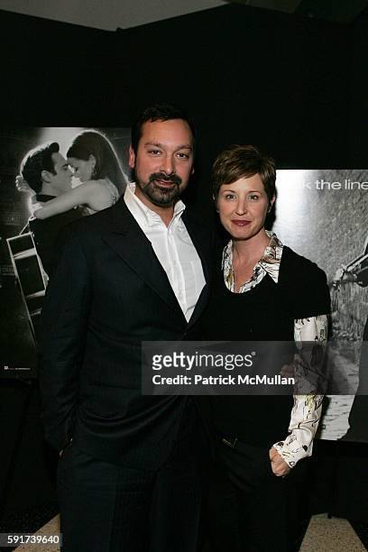 James Mangold and Cathy Konrad attend Private Screening, "Walk the Line" at Walter Reade Theatre on November 16, 2005 in New York City.