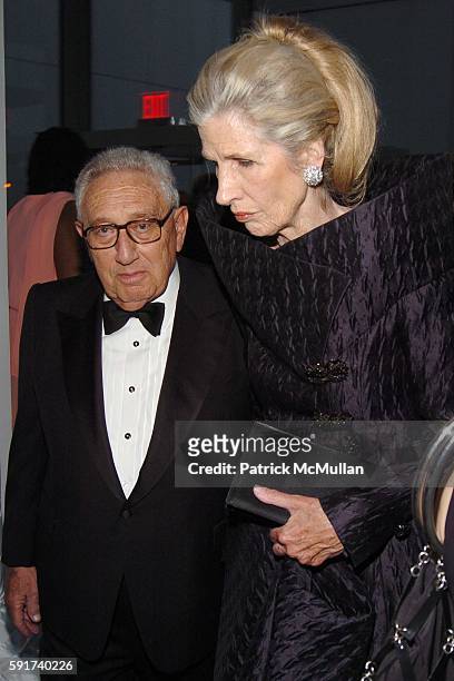 Henry Kissinger and Nancy Kissinger attend The MUSEUM OF MODERN ART hosts their 37th Annual Party in the Garden to Celebrate DAVID ROCKEFELLER's 90th...
