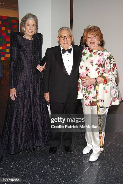 Nancy Kissinger, Henry Kissinger and Beverly Sills attend The MUSEUM OF MODERN ART hosts their 37th Annual Party in the Garden to Celebrate DAVID...