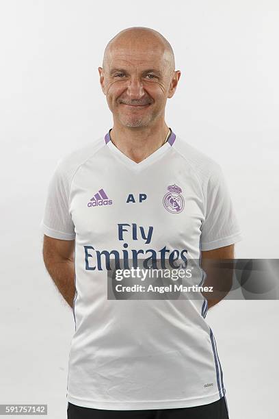 Fitness coach Antonio Pintus of Real Madrid poses during a portrait session at Valdebebas training ground on August 18, 2016 in Madrid, Spain.