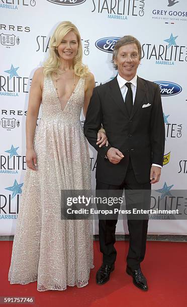 Valeria Mazza and Alejandro Gravier attend Starlite Gala on August 6, 2016 in Marbella, Spain.