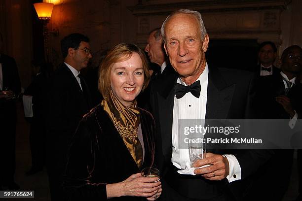 Cathy Isaacson and Bill Budinger attend Aspen Institute Fall Awards Dinner at Metropolitan Club on November 3, 2005 in New York City.