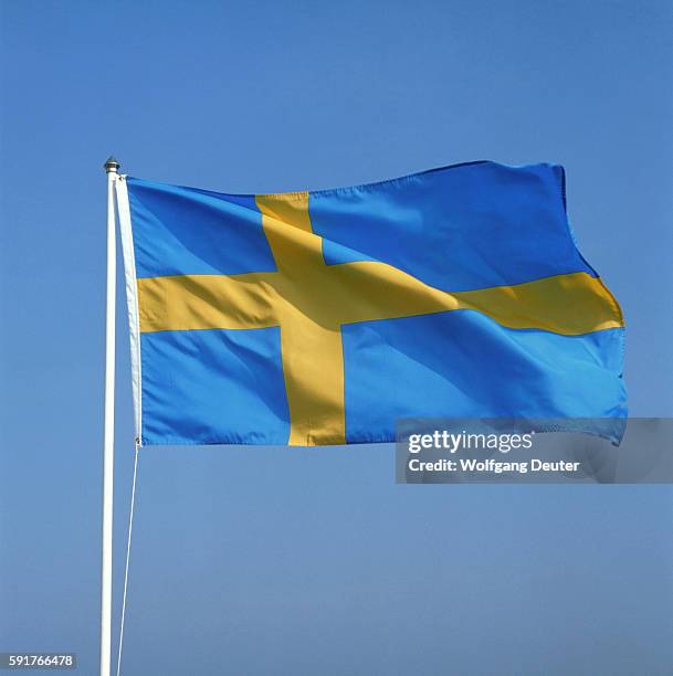 national flag of sweden - swedish flag ストックフォトと画像