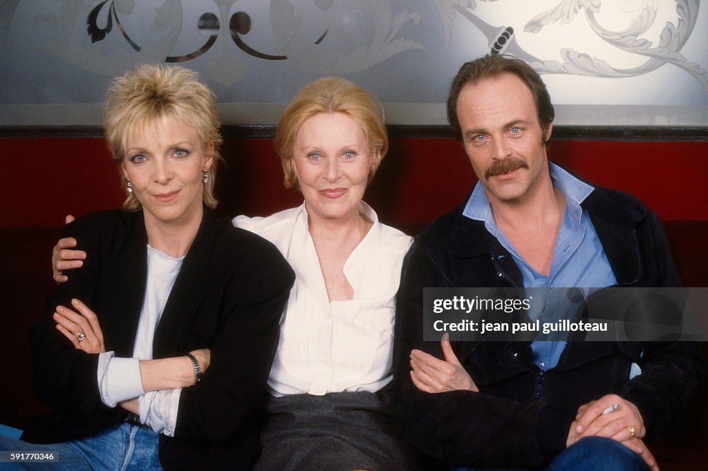 French Actors Tonie Marshall, Michele Morgan and Mike Marshall