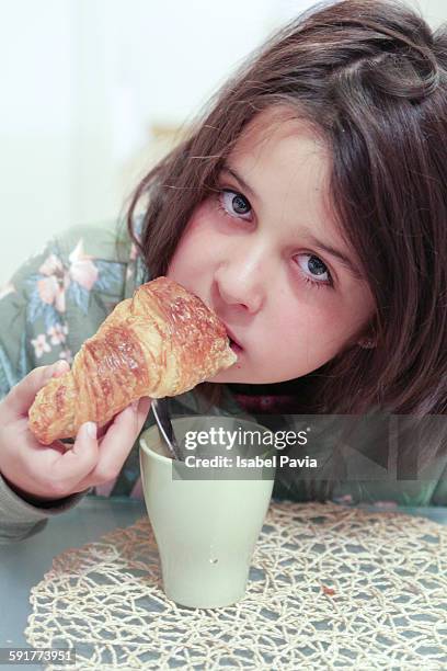 girl having breakfast - bruselas stock pictures, royalty-free photos & images