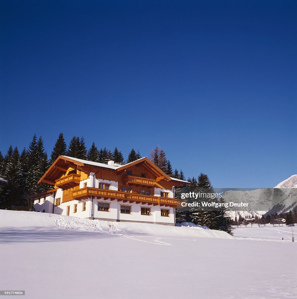 Ski Lodge on Mountain