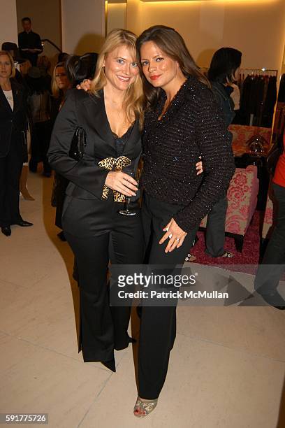 Liz Dennery Marks and Cynthia Srednick attend Escada Cocktail Party at Escada on October 25, 2005 in New York City.