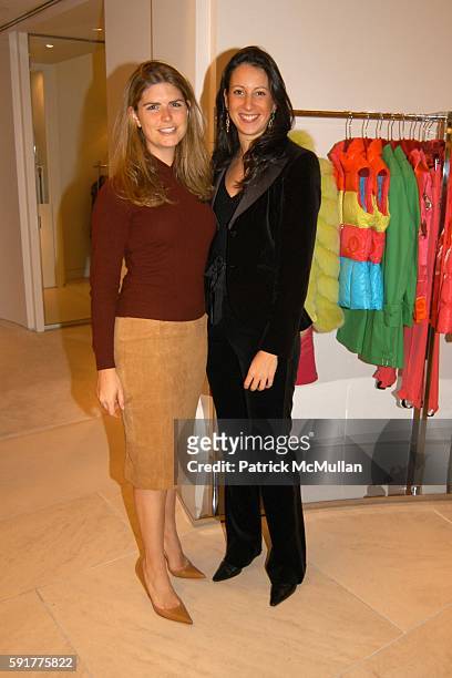 Stephanie Field Harris and Laura Zukerman attend Escada Cocktail Party at Escada on October 25, 2005 in New York City.