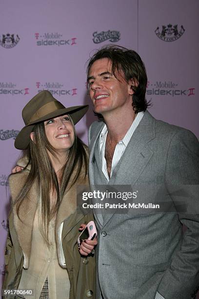 Gela Nash and John Taylor attend T-Mobile Sidekick II Limited Edition Juicy Couture and Mister Cartoon Launch Party at T-Mobile Sidekick II City on...