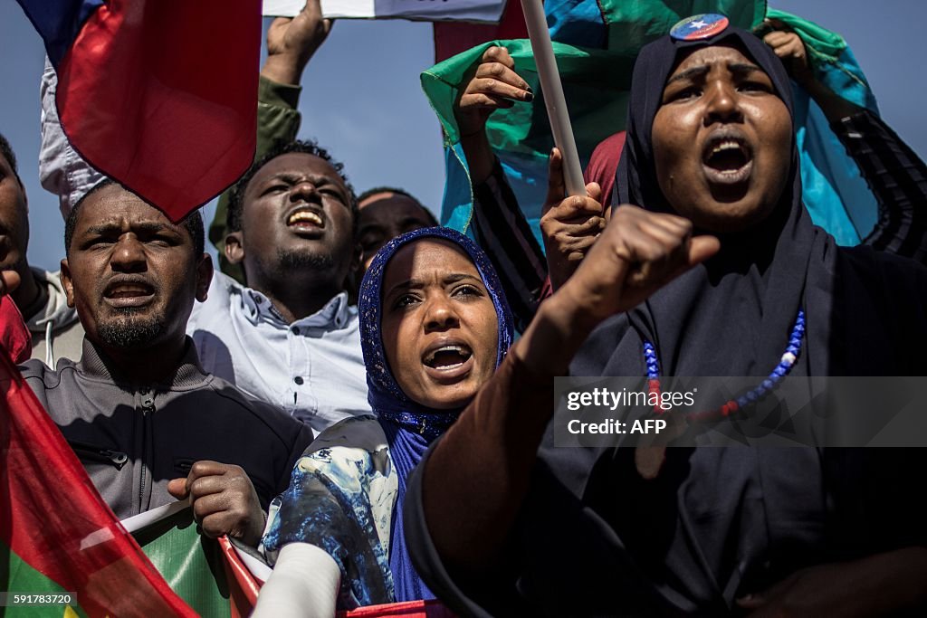 SAFRICA-ETHIOPIA-POLITICS-PROTEST
