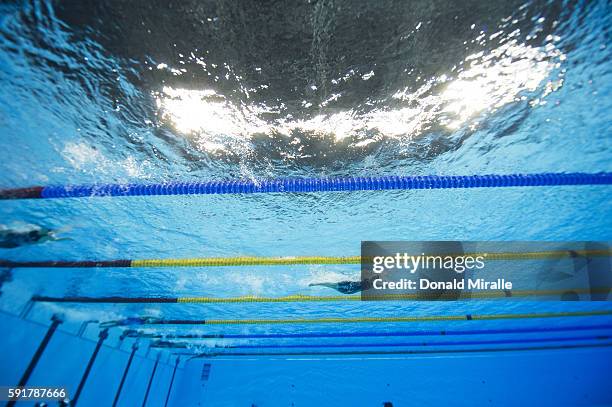 Summer Olympics: Underwater view of USA Katie Ledecky in action, leading during Women's 800M Freestyle Final at the Olympic Aquatics Center. Ledecky...