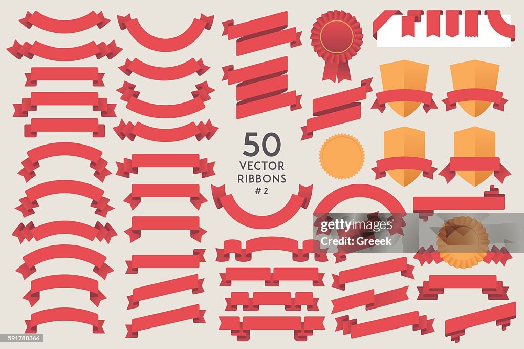 Set of 50 vector Ribbons #2