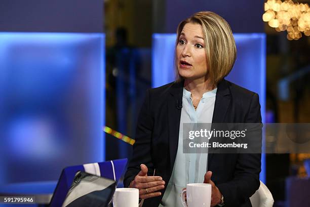 Ellen Zentner, managing director of Morgan Stanley & Co. LLC, speaks during a Bloomberg Television interview in New York, U.S., on Thursday, Aug. 18,...