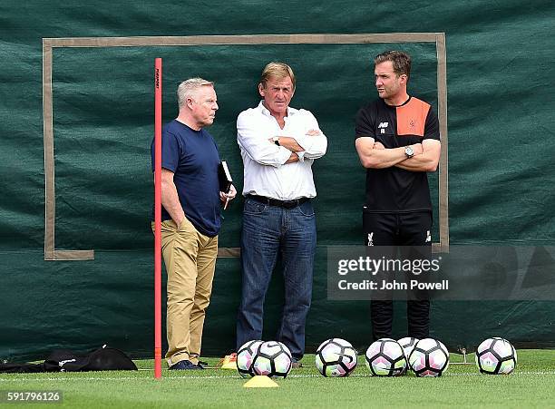 Sammy Lee English football coach and former player of Liverpool, Kenny Dalglish ambassador of Liverpool and Alex Inglethorpe the Academy Director at...