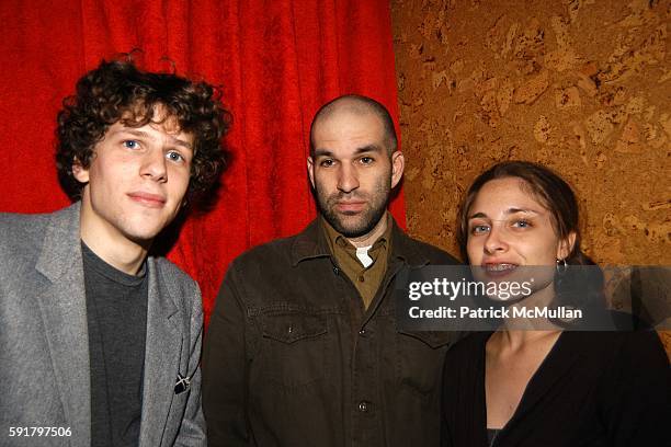 Jesse Eisenberg, ? and ? attend N.Y. PREMIERE OF ROADSIDE ATTRACTIONS SARAH SILVERMAN: JESUS IS MAGIC HOSTED BY NERVE at Rock Candy on November 7,...