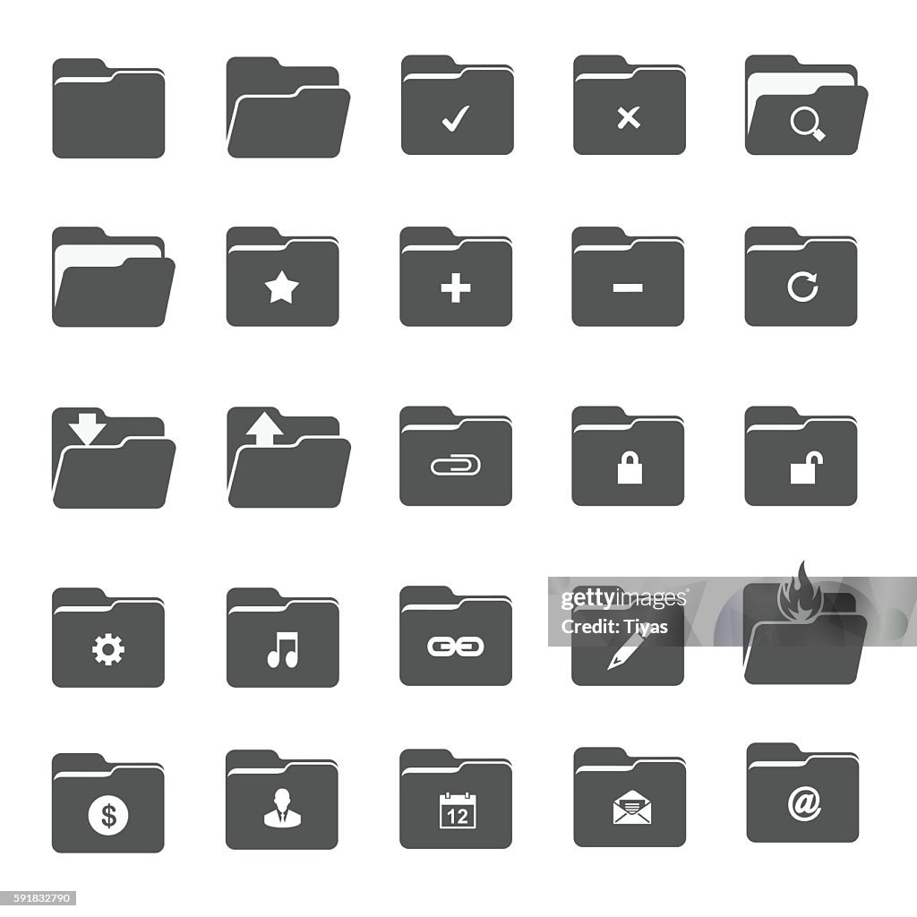 Vettoriale icone di cartella