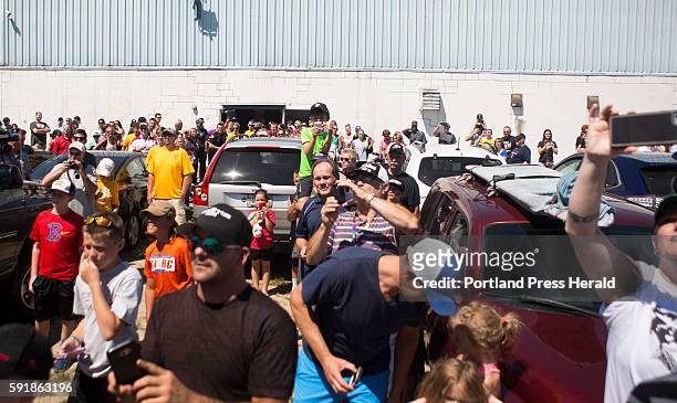 Fans clamored to see Brian Dumoulin and the 2016 Stanley Cup before he entered the Biddeford Arena. Dumoulin brought the Stanley Cup back to his...