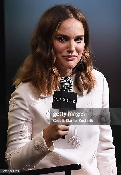 Natalie Portman attends AOL Build to discuss her new film 'A Tale Of Love And Darkness' at AOL HQ on August 18, 2016 in New York City.