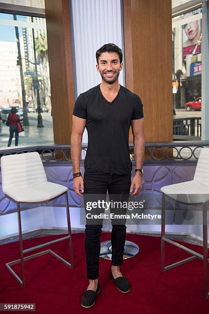 Justin Baldoni attends 'Justin Baldoni and Ashley Love-Mills visit Hollywood Today Live' at W Hollywood on August 18, 2016 in Hollywood, California.