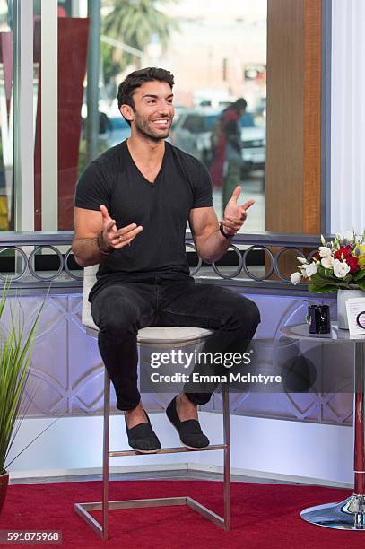 Justin Baldoni attends 'Justin Baldoni and Ashley Love-Mills visit Hollywood Today Live' at W Hollywood on August 18, 2016 in Hollywood, California.