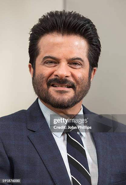 Anil Kapoor poses for photographers ahead of a Press confrence for the TV series '24' at Montcalm Hotel on August 18, 2016 in London, England.