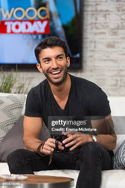 Justin Baldoni attends 'Justin Baldoni and Ashley Love-Mills visit Hollywood Today Live' at W Hollywood on August 18, 2016 in Hollywood, California.