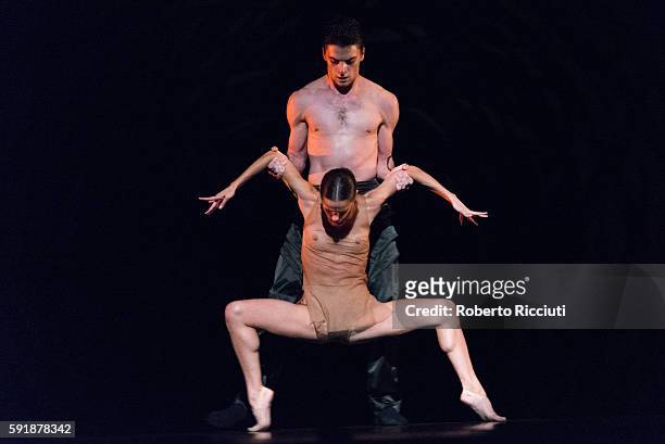 Scottish Ballet perform on stage 'Emergency' during the Edinburgh International Festival at Festival Theatre on August 18, 2016 in Edinburgh,...