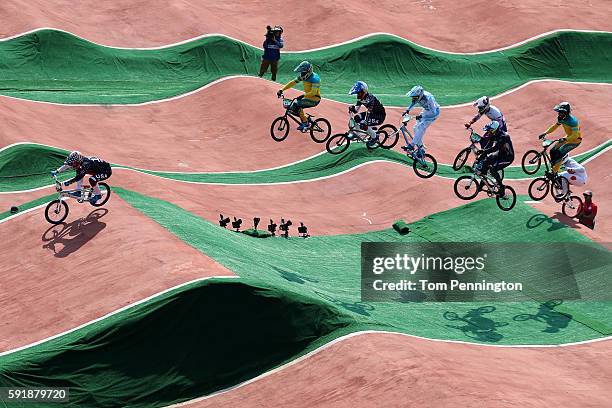 Connor Fields of the United States, Anthony Dean of Australia, Corben Sharrah of the United States, Bodi Turner of Australia competes in the Cycling...