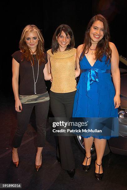 Natasha, Cathy Areu and Vanessa Aspillaga attend Groundbreaking Latina in Leadership Awards at Hudson Theatre on October 11, 2005 in New York City.