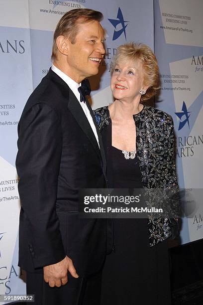 Michael York and Pat York attend The Americans for The Arts, National Arts Awards at Cipriani 42nd Street on October 11, 2005 in New York City.