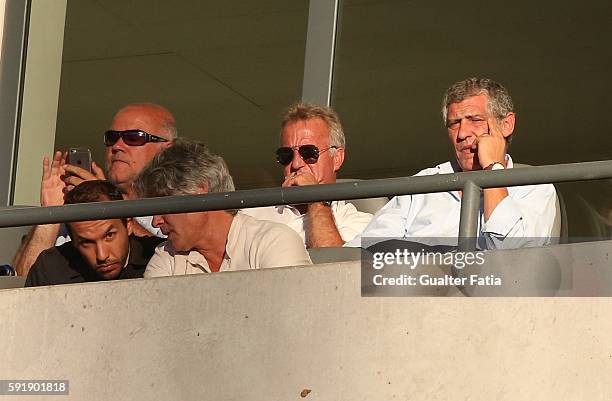 Portugal's National Team head coach Fernando Santos before the start of the UEFA Europa League match between FC Arouca and Olympiacos FC at Estadio...