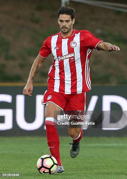Olympiacos FC's defender from Spain Alberto Botia in action during the UEFA Europa League match between FC Arouca and Olympiacos FC at Estadio...