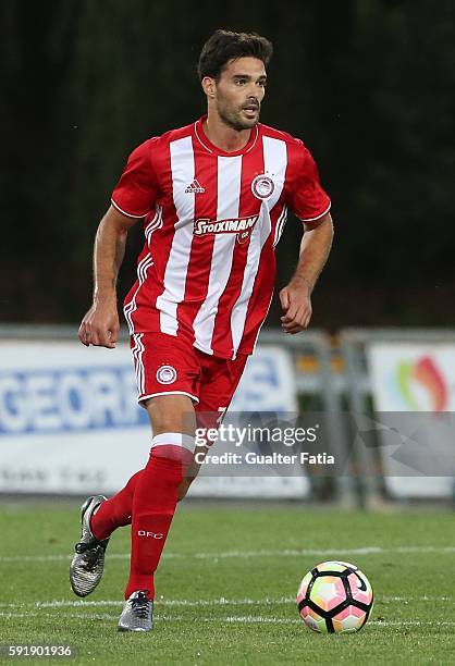 Olympiacos FC's defender from Spain Alberto Botia in action during the UEFA Europa League match between FC Arouca and Olympiacos FC at Estadio...