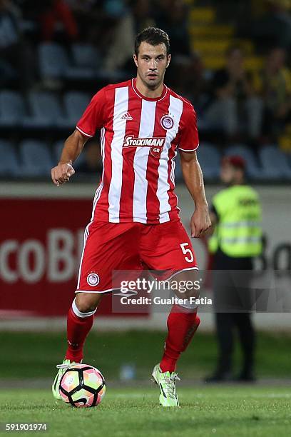 Olympiacos FC's midfielder from Serbia Luka Milivojevic in action during the UEFA Europa League match between FC Arouca and Olympiacos FC at Estadio...