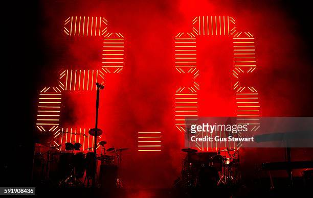 Faithless 2.0 perform on stage at the O2 Academy Brixton on August 18, 2016 in London, England.