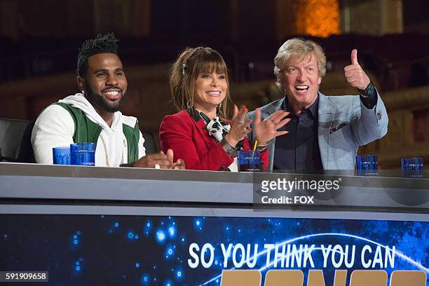 Pictured L-R: Jason Derulo, Paula Abdul and Nigel Lythgoe in the Chicago auditions for SO YOU THINK YOU CAN DANCE: THE NEXT GENERATION airing Monday,...