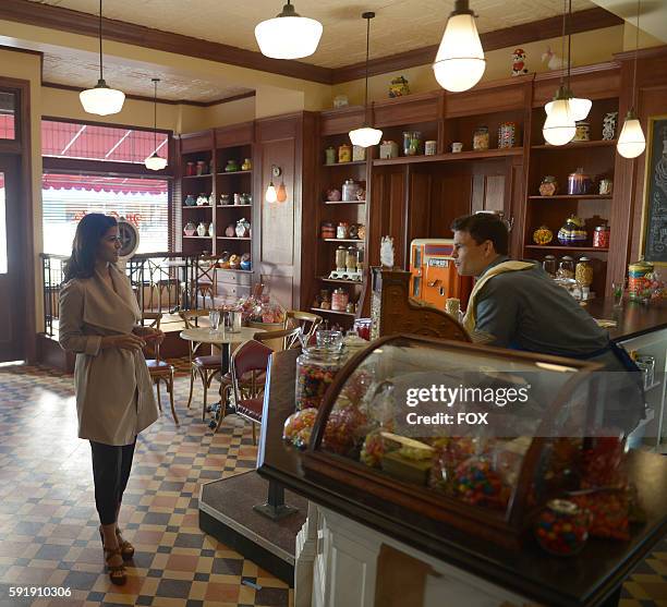 Nimrat Kaur and Josh Helman in the "Exit Strategy" episode of WAYWARD PINES airing Wednesday, June 15 on FOX.