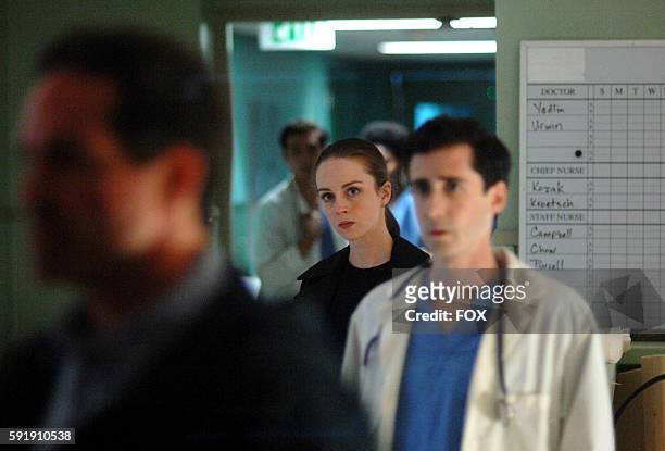Jason Patric and Kacey Rohl in the City Upon A Hill episode of WAYWARD PINES airing Wednesday, June 29 on FOX.
