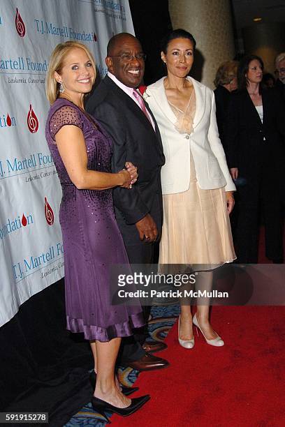 Katie Couric, Al Roker and Ann Curry attend The T.J. Martell Foundation 30th Anniversary Gala at Marriott Marquis Hotel on October 6, 2005 in New...