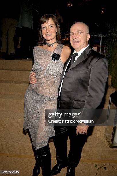 Lucia Debrilli and Tony Verga attend FENDI 80th ANNIVERSARY All Hallow's Eve Party hosted by KARL LAGERFELD at 25 Broadway on October 29, 2005 in New...