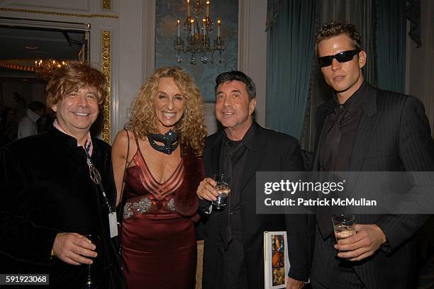 Donald Drapkin, Ann Dexter Jones, Sandy Gallin and Chris Beckman attend Bette Midler's New York Restoration Project "HULAWEEN" Gala and Midlers 60th...