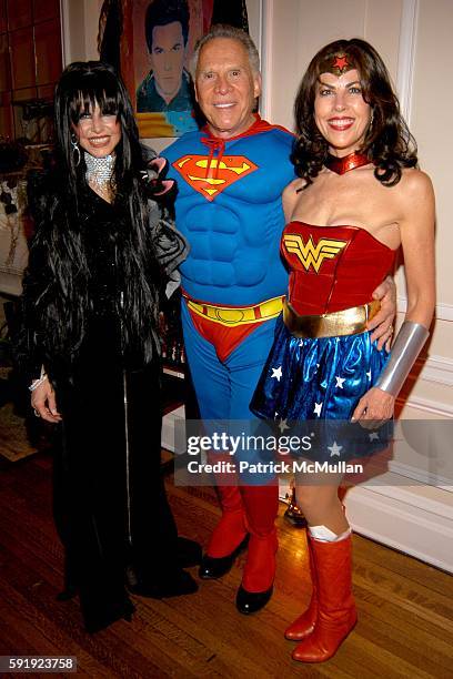 Dr. Georgia Witkin, Bob Roberts and Lauren Day attend R.Couri Hay Halloween Party at Home of Janna Bullock on October 31, 2005 in New York City.