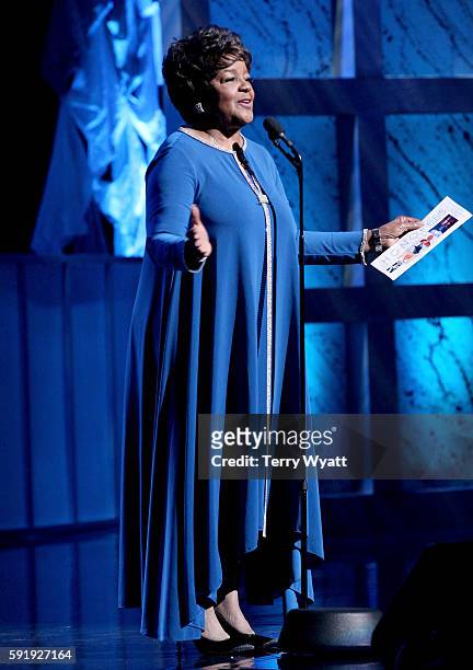 Pastor Shirley Caesar is honored is honored at the NMAAM 2016 Black Music Honors on August 18, 2016 in Nashville, Tennessee.