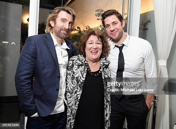 Sharlto Copley, Margo Martindale and John Krasinski attend the "The Hollars" New York Screening - After Party at Cinepolis Chelsea on August 18, 2016...