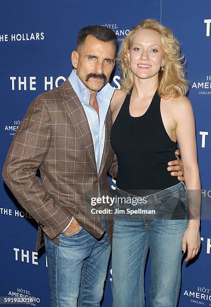 Actor Wass M. Stevens and Danielle Burgess attend the "The Hollars" New York screening at Cinepolis Chelsea on August 18, 2016 in New York City.