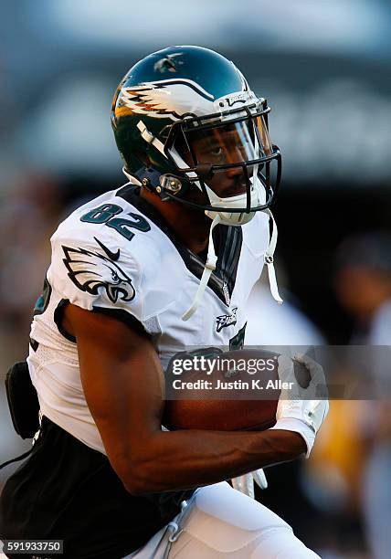 Rueben Randle of the Philadelphia Eagles in action during the game against the Pittsburgh Steelers on August 18, 2016 at Heinz Field in Pittsburgh,...