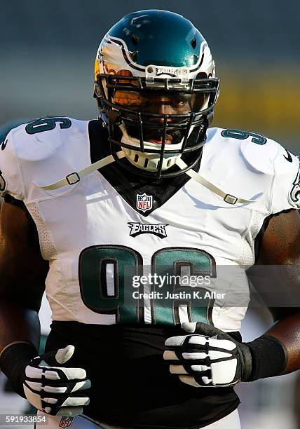 Bennie Logan of the Philadelphia Eagles in action during the game against the Pittsburgh Steelers on August 18, 2016 at Heinz Field in Pittsburgh,...