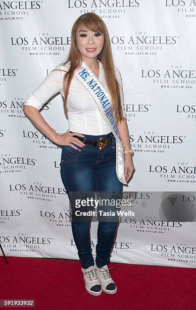 Ms. National United States Woman of Achievement 2016 Sam Nguyen attends screening of Focus World's "Kicks" at Los Angeles Film School on August 18,...